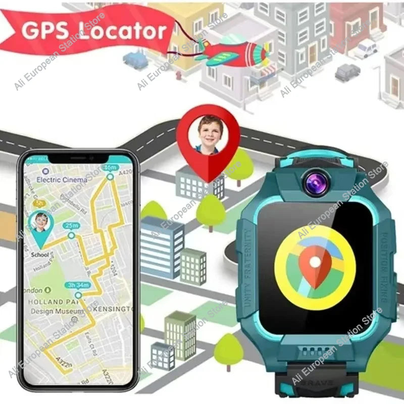 Montre intelligente enfant 4G GPS SOS étanche caméra