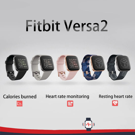 Fitbit Versa 2 smartwatch noir suivi santé fitness natation Alexa