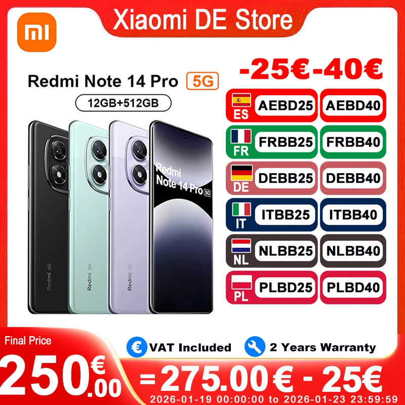 Smartphone Xiaomi Redmi Note 14 Pro 5G 200MP NFC IP68