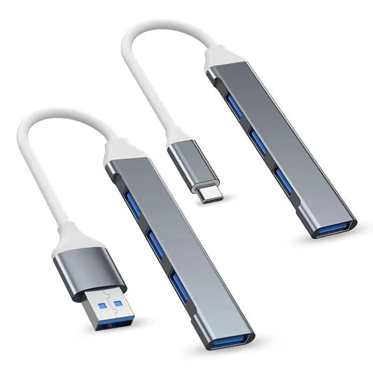Hub USB 4 Ports à Haute Vitesse pour Téléphone et Ordinateur