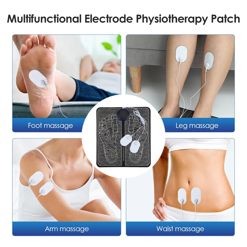 Coussin de Massage des pieds EMS, soulagement de la douleur, relaxation des pieds, points d'acupuncture, Stimulation musculaire électrique, améliore la Circulation sanguine, relaxation des pieds