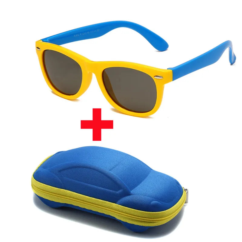 Lunettes de soleil classiques en Silicone pour enfants, UV400, pour garçons et filles, TR90, Protection UV