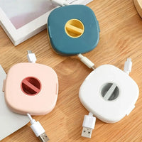 Enrouleur câble USB portable rond organisateur charge téléphone