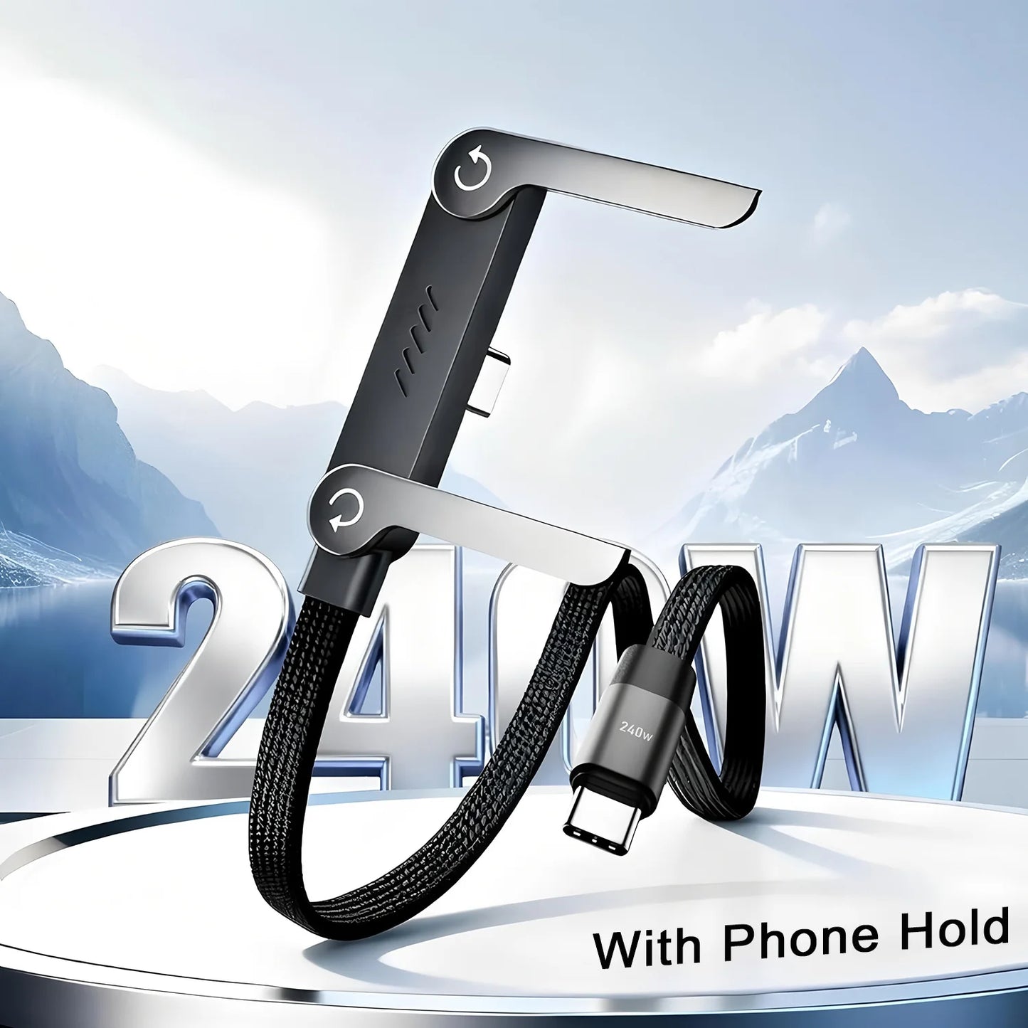 Câble USB-C tressé 240W charge rapide PD universel