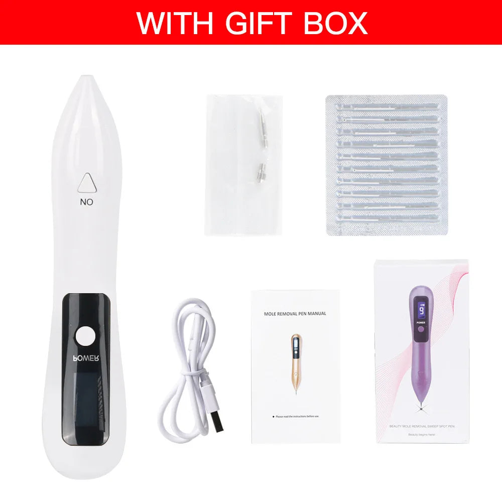 Stylo laser plasma 9 niveaux, élimination verrues et étiquettes