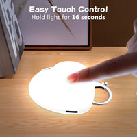 Porte-clés USB rechargeable cœur LED tactile sac créatif léger