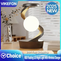 Veilleuse LED Flottante 3D RGB Lévitation Charge Sans Fil