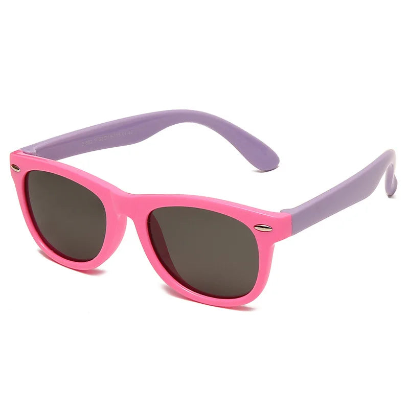 Lunettes de soleil classiques en Silicone pour enfants, UV400, pour garçons et filles, TR90, Protection UV