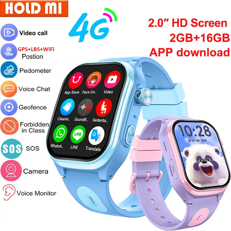 Smart Watch enfant 4G GPS WiFi Appels SOS Localisation Garçons/Filles
