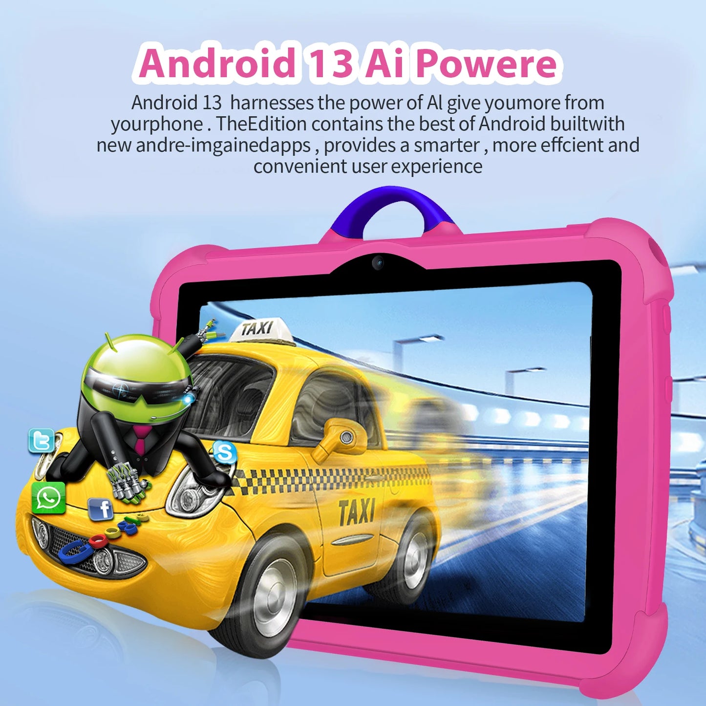 Tablette enfants 7" Quad Core 4GB 64GB Android éducative