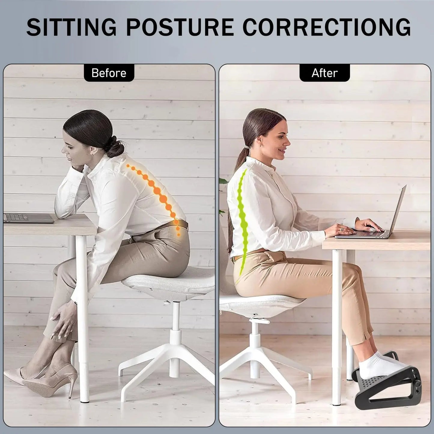 Repose-pieds sous bureau massage soutien jambes ergonomique