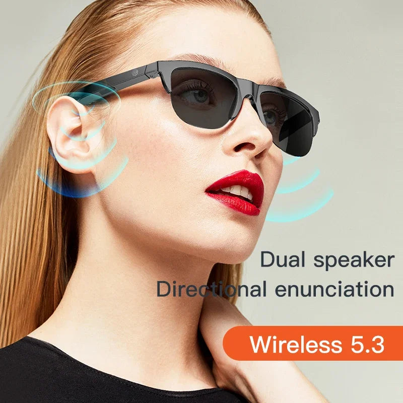 Lunettes de Soleil Bluetooth Intelligentes V5.3 – Audio HIFI &amp; Appels Mains Libres