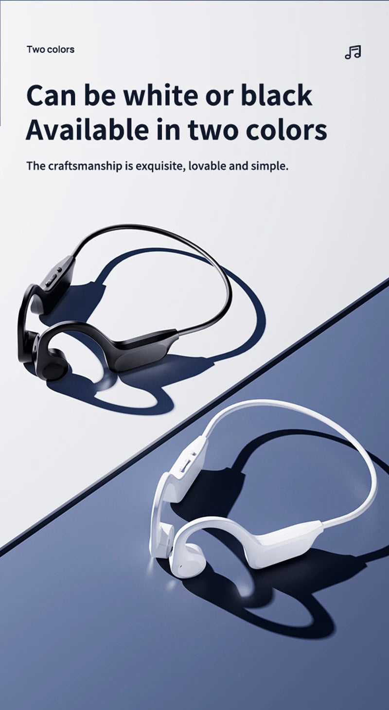 Casque Bluetooth Sport Étanche Conduction Osseuse avec Micro