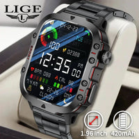 Montre intelligente militaire étanche IP68 appels Bluetooth Android iOS écran 2.01