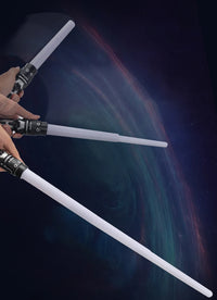 Sabre laser 2-en-1 télescopique 7 couleurs avec son