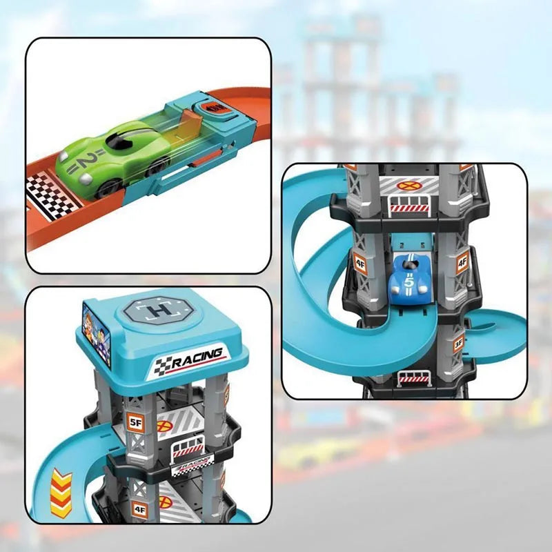 Piste voiture rampe course puzzle parc enfant 3-5 ans