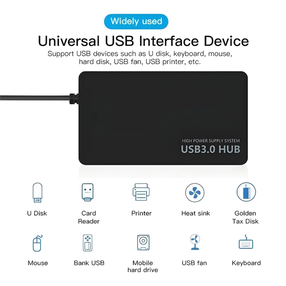 Adaptateur Hub USB 3.0 4 Ports Compatible PC