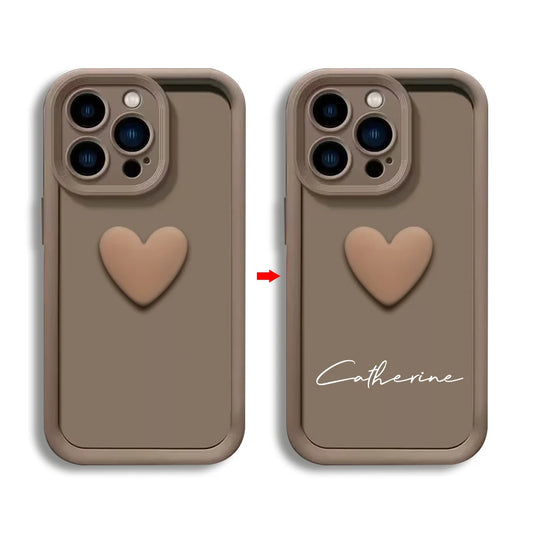 Coque anti-chute minimaliste lettres personnalisées iPhone 12-17 Pro
