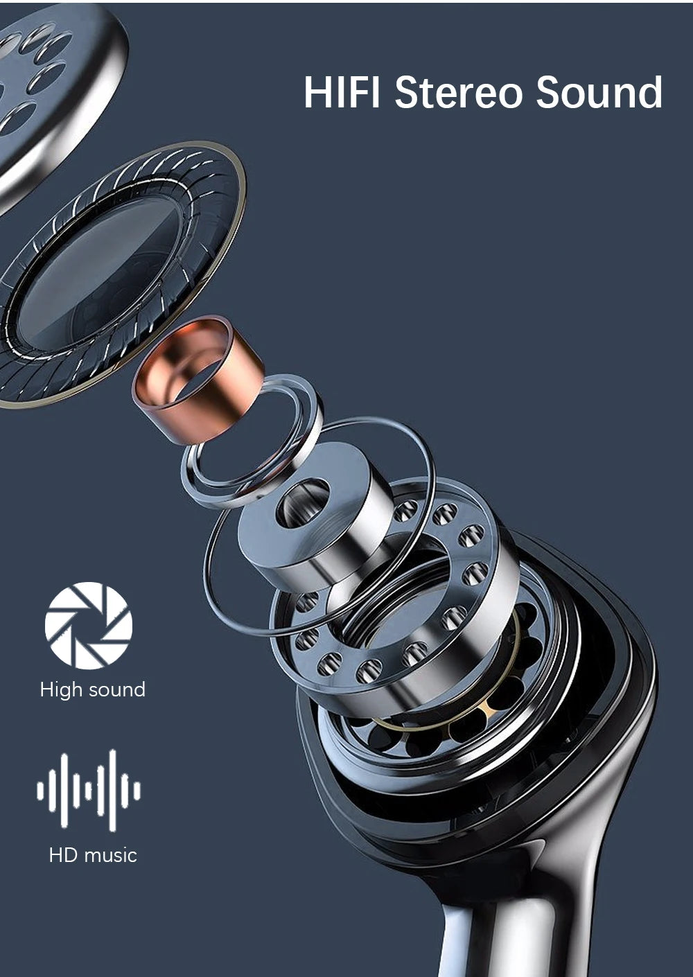 GREATWALL Airs Pro Écouteurs Bluetooth ANC HiFi Étanches