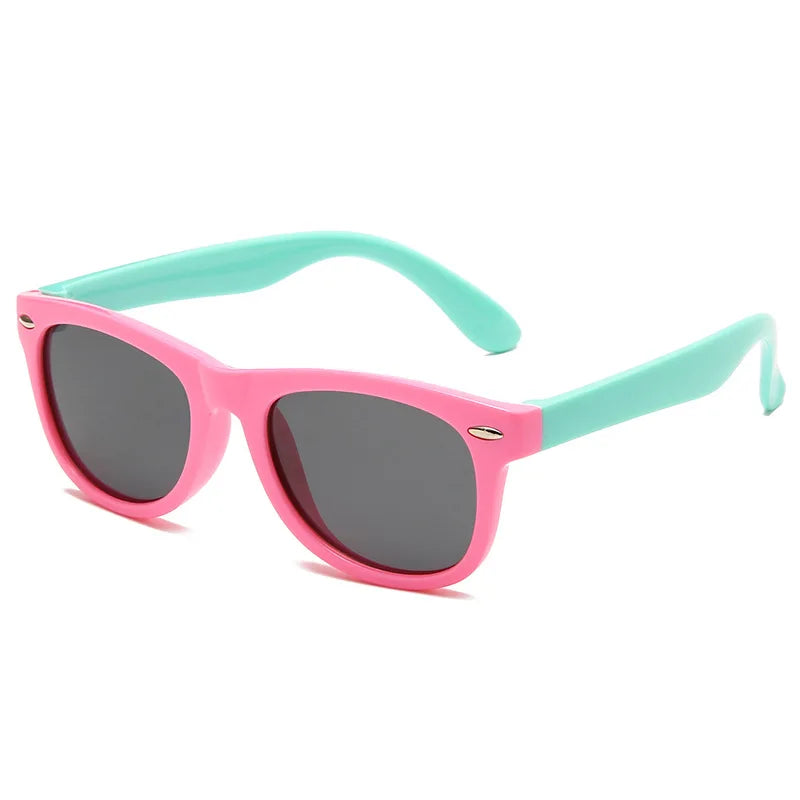 Lunettes de soleil classiques en Silicone pour enfants, UV400, pour garçons et filles, TR90, Protection UV
