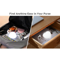 Porte-clés USB rechargeable cœur LED tactile sac créatif léger