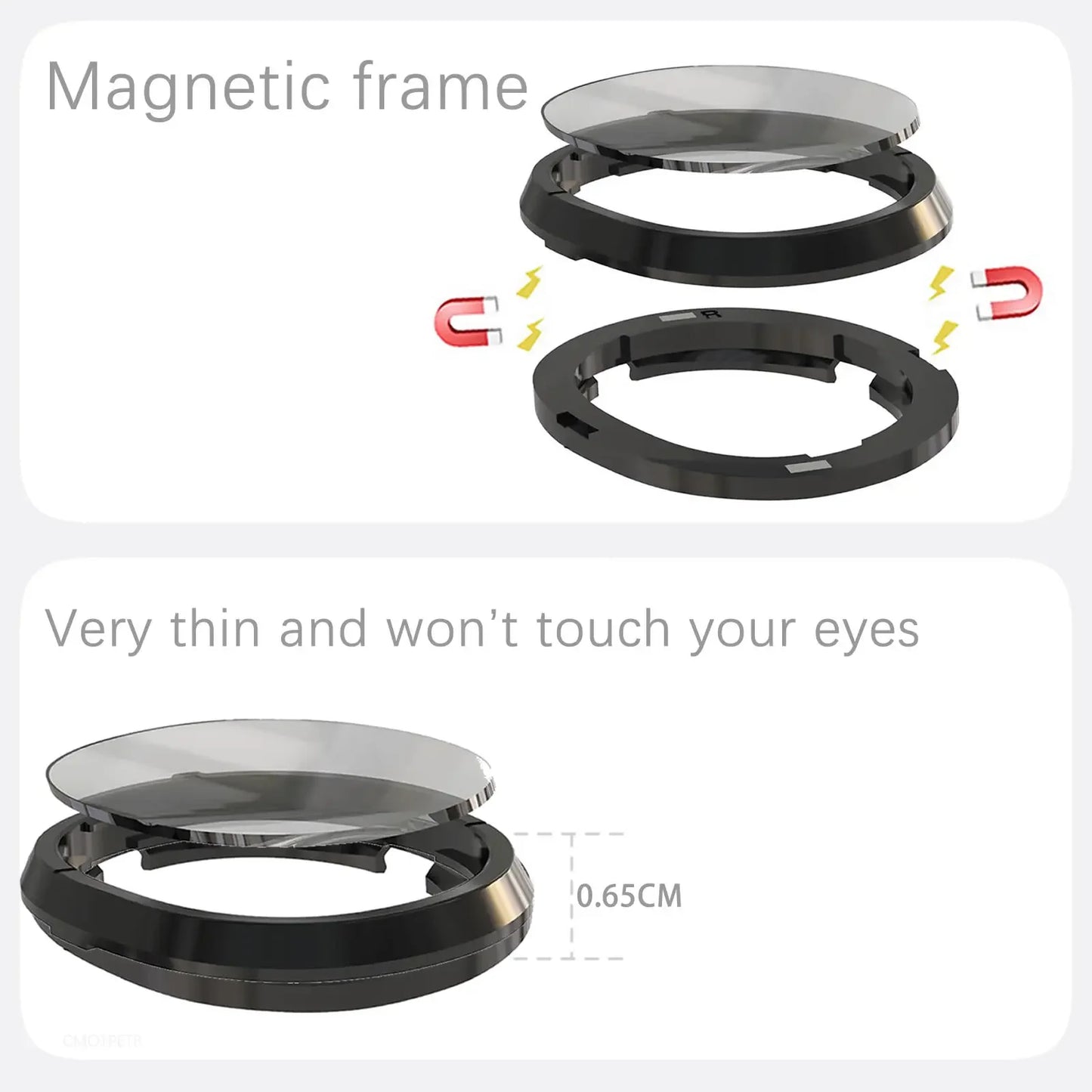 Lentilles VR Quest 3 monture magnétique myopie anti-bleu