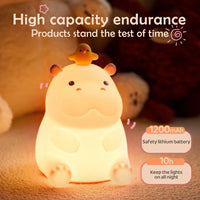 Veilleuse silicone squishy renard lapin rechargeable tactile