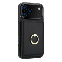 Étui portefeuille avec porte-carte, 360 °   Anneau de rotation avec béquille, fermoir magnétique et housse antichoc durable pour iPhone 17 Pro Max Air