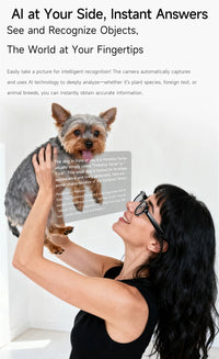 Lunettes Intelligentes AI Traduction Caméra Bluetooth Audio