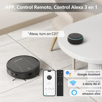 Aspirateur robot PrettyCare C2 4000Pa WiFi Alexa Auto Boost