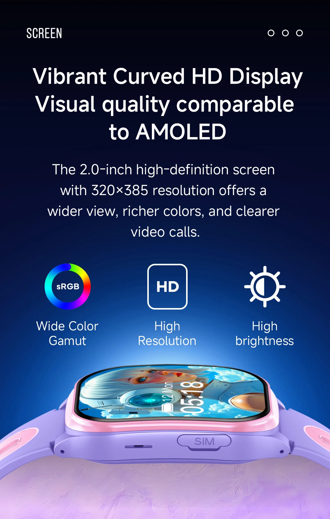 Smart Watch enfant 4G GPS WiFi Appels SOS Localisation Garçons/Filles