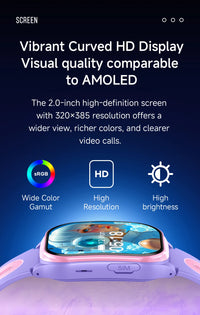 Smart Watch enfant 4G GPS WiFi Appels SOS Localisation Garçons/Filles