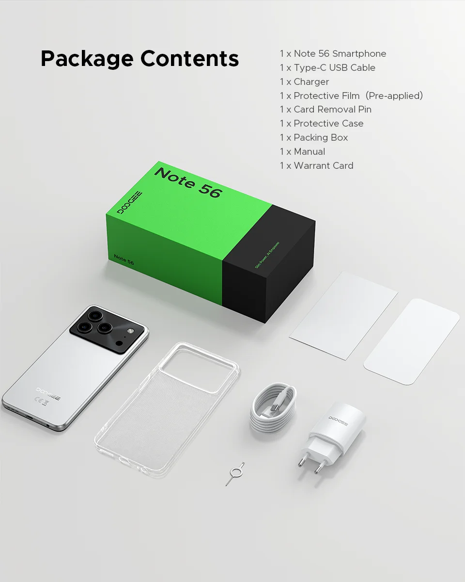 DOOGEE Note 56 Smartphone Android 6150mAh 6.56" 90Hz