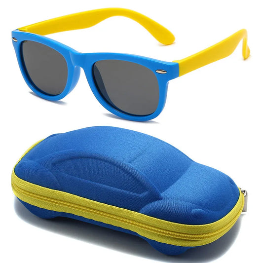 Lunettes de soleil classiques en Silicone pour enfants, UV400, pour garçons et filles, TR90, Protection UV