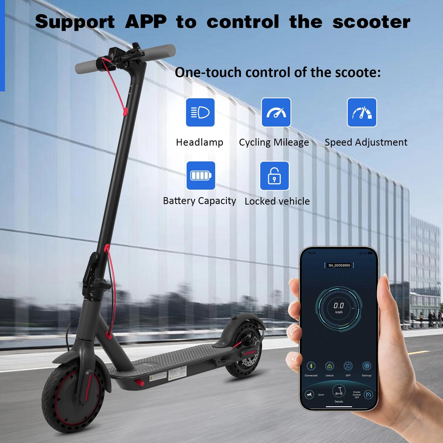 Scooter électrique ES80 500W 36V 10.5Ah 35KM pliable