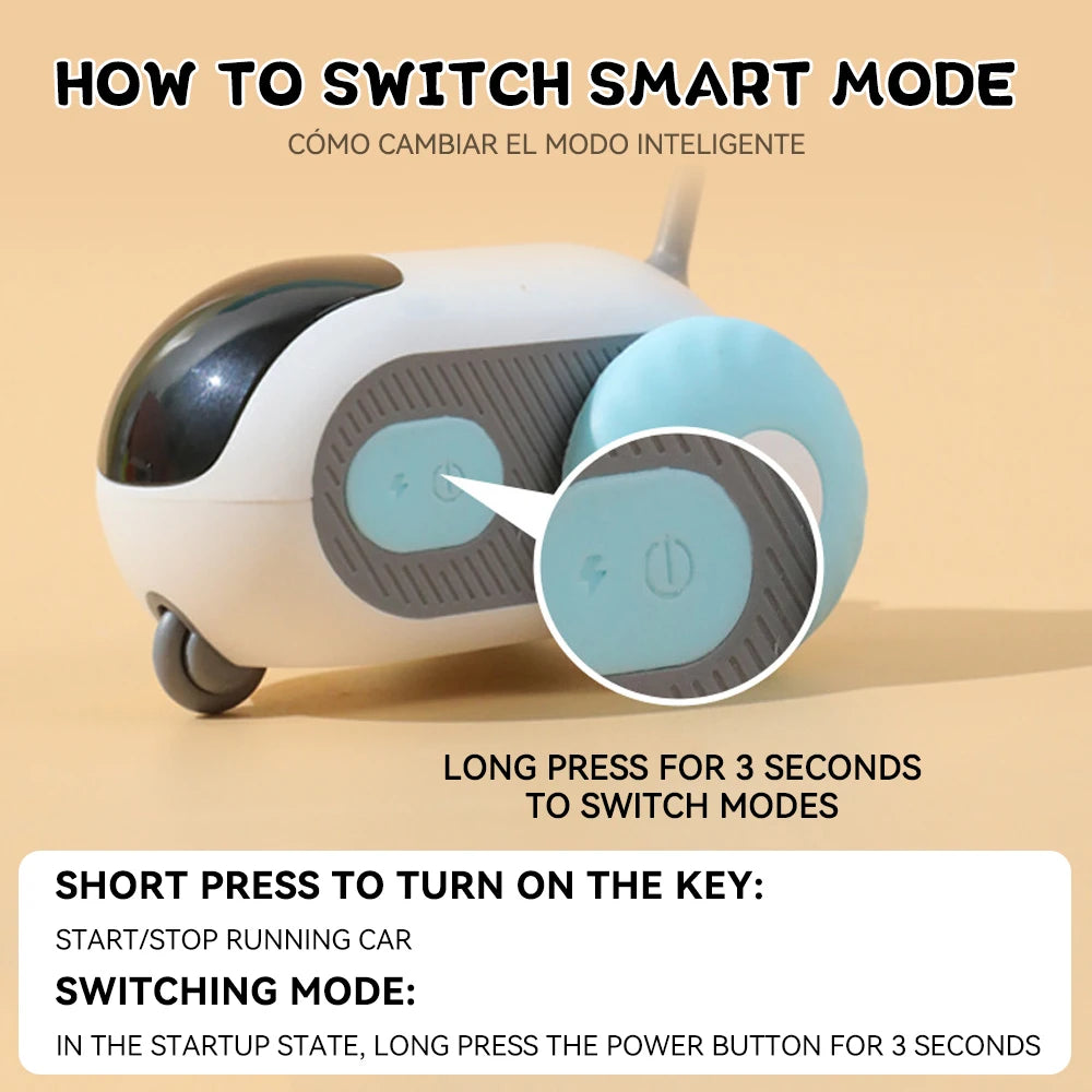 Jouet intelligent chat voiture interactive télécommande automatique intérieur