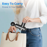 Pistolet de massage, massage des tissus profonds pour athlètes pour soulager la douleur, masseur à percussion avec 6 vitesses et 4 têtes de massage