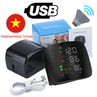 Tensiomètre poignet numérique LED rechargeable fréquence cardiaque tension artérielle