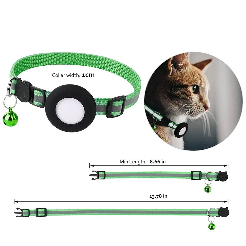 Collier et étui de protection GPS pour chat avec cloche