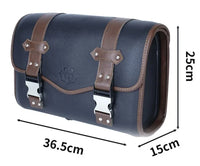 Sacoches de moto universelles, sac de fourche, pochette de bagage en cuir PU, sac à outils latéral