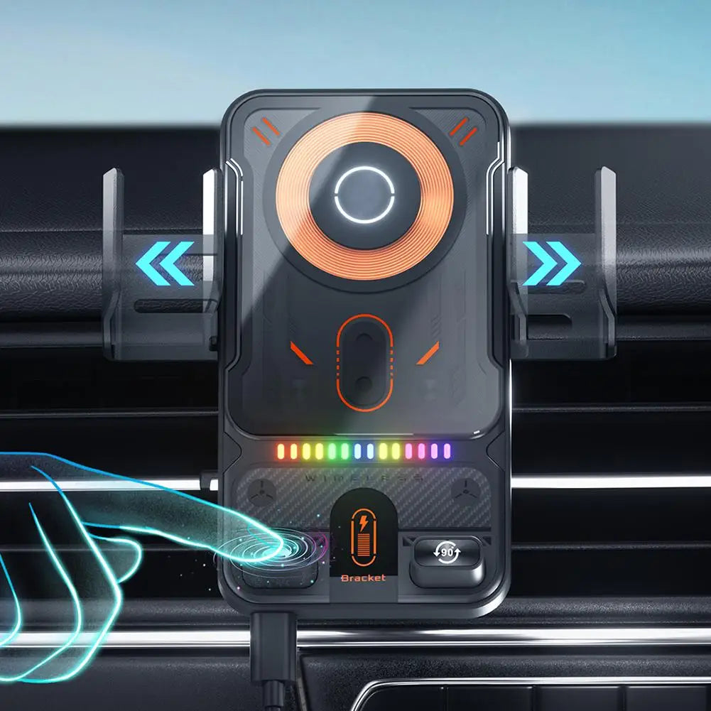 Support téléphone voiture charge rapide induction 15W