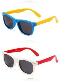 Lunettes de soleil classiques en Silicone pour enfants, UV400, pour garçons et filles, TR90, Protection UV