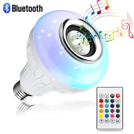 Ampoule LED Bluetooth musicale RGB 12W E27 télécommande