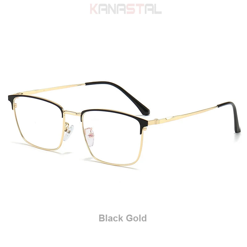 Hommes lunettes de Prescription optique lentilles lunettes de lecture femmes lumière bleue bloquant myopie lunettes métal titane lunettes cadre