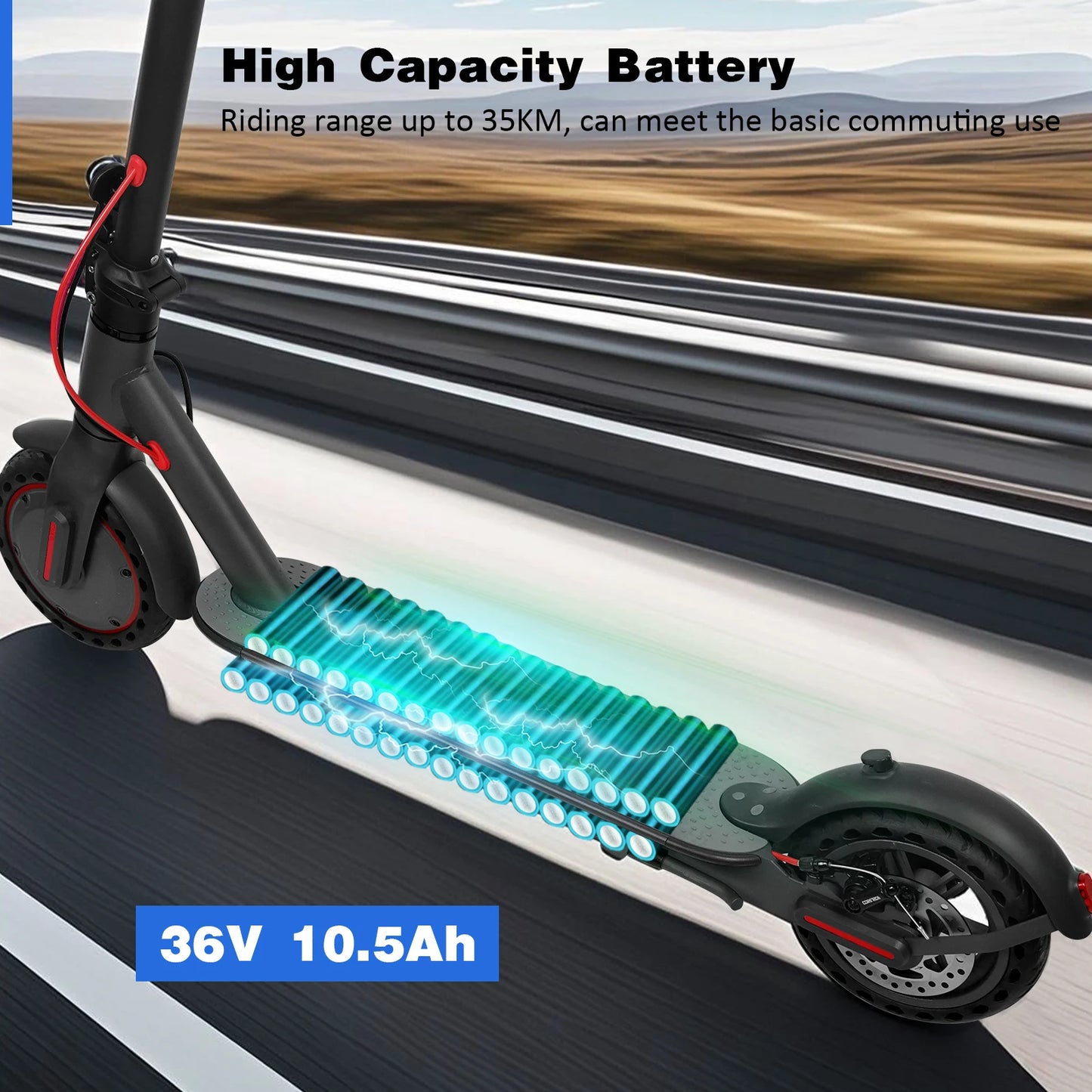 Scooter électrique ES80 500W 36V 10.5Ah 35KM pliable