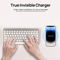Chargeur sans fil rapide sous table pour iPhone Samsung
