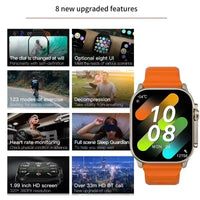 Montre intelligente T900 49mm AMOLED NFC étanche hommes 2025