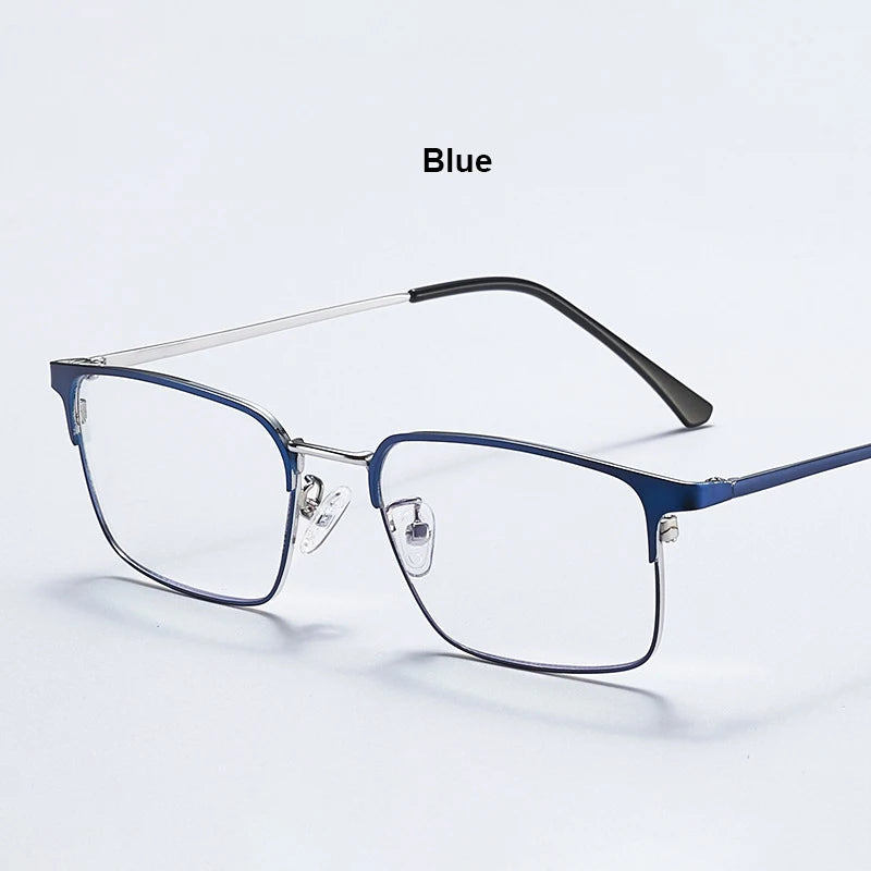 Hommes lunettes de Prescription optique lentilles lunettes de lecture femmes lumière bleue bloquant myopie lunettes métal titane lunettes cadre
