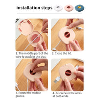 Enrouleur câble USB portable rond organisateur charge téléphone