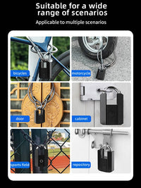 Cadenas intelligent empreinte digitale Bluetooth étanche IP67 rechargeable clé application